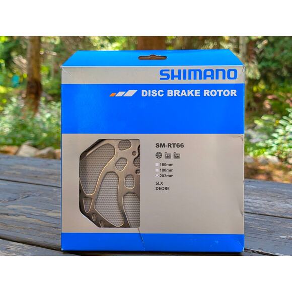 New Shimano SM-RT66 203mm 6-Bolt Disc Brake Rotor SLX Deore - Picture 1 of 6